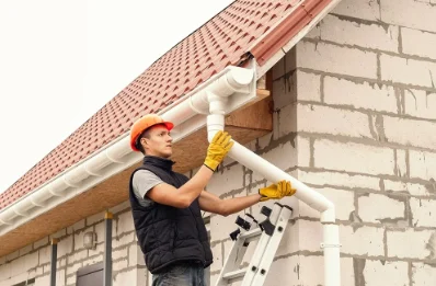 Pose et remplacement de gouttières à Heudebouville